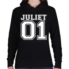 PRINTFASHION Juliet - Női kapucnis pulóver - Fekete női pulóver, kardigán