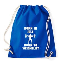 PRINTFASHION Júliusban születve - súlyemelésre születve - Sportzsák, Tornazsák - Bright royal tornazsák