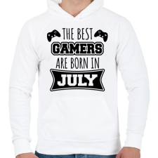 PRINTFASHION Júliusi gamer - Férfi kapucnis pulóver - Fehér férfi pulóver, kardigán