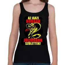 PRINTFASHION Júliusi Kobra - Női atléta - Fekete női trikó