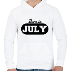 PRINTFASHION Júliusi szülinap - Férfi kapucnis pulóver - Fehér