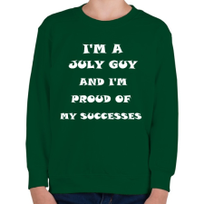 PRINTFASHION Júliusi vagyok és büszke vagyok a sikereimre - Gyerek pulóver - Sötétzöld gyerek pulóver, kardigán