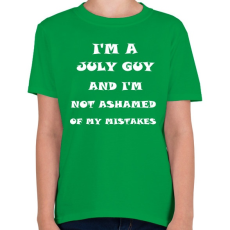 PRINTFASHION Júliusi vagyok és nem szégyellem a hibáimat - Gyerek póló - Zöld