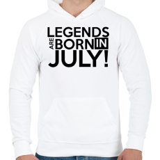 PRINTFASHION July - Férfi kapucnis pulóver - Fehér