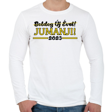 PRINTFASHION Jumanji - 2023 - Férfi hosszú ujjú póló - Fehér