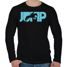 PRINTFASHION Jump - Férfi hosszú ujjú póló - Fekete férfi póló