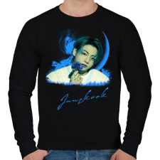 PRINTFASHION Jungkook - Férfi pulóver - Fekete férfi pulóver, kardigán