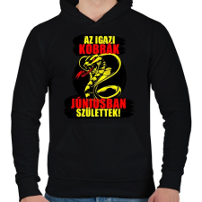 PRINTFASHION Júniusi Kobra - Férfi kapucnis pulóver - Fekete női pulóver, kardigán