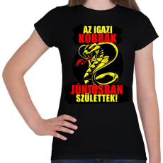 PRINTFASHION Júniusi Kobra - Női póló - Fekete