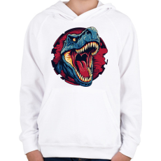 PRINTFASHION Jurassic Park - Gyerek kapucnis pulóver - Fehér