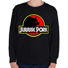 PRINTFASHION Jurassic Pork - Gyerek pulóver - Fekete gyerek pulóver, kardigán