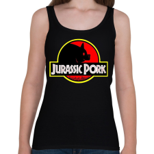 PRINTFASHION Jurassic Pork - Női atléta - Fekete női trikó
