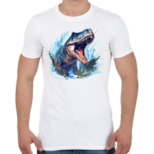 PRINTFASHION Jurassic wow - Férfi póló - Fehér férfi póló