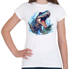 PRINTFASHION Jurassic wow - Női póló - Fehér női póló