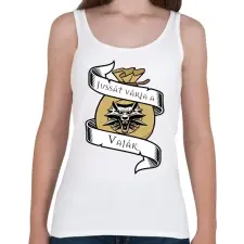 PRINTFASHION Jussát várja a Vaják - Witcher - Női atléta - Fehér női trikó
