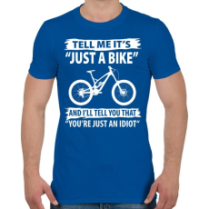 PRINTFASHION Just a bike - Férfi póló - Királykék