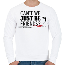 PRINTFASHION Just be friends - Jeffrey Dahmer - Férfi pulóver - Fehér férfi pulóver, kardigán