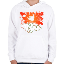 PRINTFASHION Just boo it - Gyerek kapucnis pulóver - Fehér gyerek pulóver, kardigán