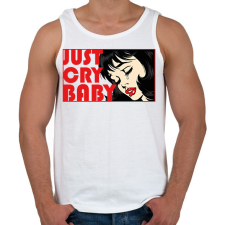 PRINTFASHION Just cry baby - pop art - Férfi atléta - Fehér atléta, trikó