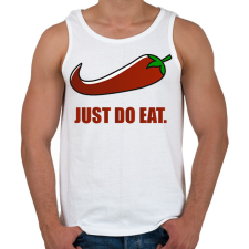 PRINTFASHION Just do eat - Férfi atléta - Fehér atléta, trikó
