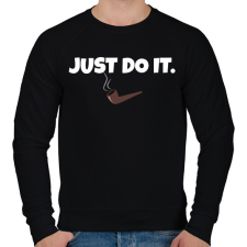 PRINTFASHION JUST DO IT 2 - Férfi pulóver - Fekete férfi pulóver, kardigán