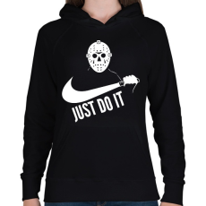 PRINTFASHION Just do it halloween 1 white - Női kapucnis pulóver - Fekete