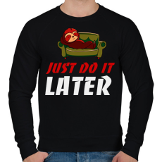 PRINTFASHION Just do it later - Férfi pulóver - Fekete