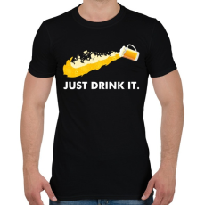 PRINTFASHION Just drink it - sör - Férfi póló - Fekete