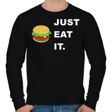 PRINTFASHION just eat it - Férfi pulóver - Fekete