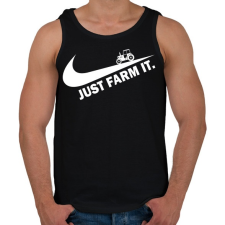 PRINTFASHION Just farm it - Férfi atléta - Fekete atléta, trikó