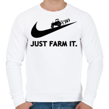 PRINTFASHION Just farm it. - Férfi pulóver - Fehér férfi pulóver, kardigán