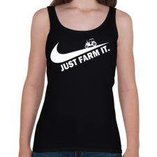 PRINTFASHION Just farm it - Női atléta - Fekete női trikó