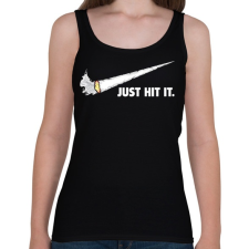 PRINTFASHION Just hit it!! - Női atléta - Fekete női trikó