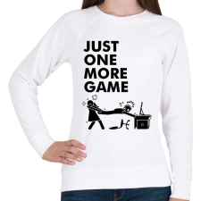 PRINTFASHION Just one more game  - Női pulóver - Fehér női pulóver, kardigán