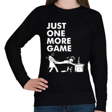 PRINTFASHION Just one more game - Női pulóver - Fekete
