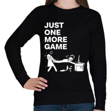 PRINTFASHION Just one more game - Női pulóver - Fekete női pulóver, kardigán