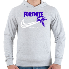 PRINTFASHION Just Play It!  - Férfi kapucnis pulóver - Sport szürke férfi pulóver, kardigán