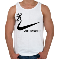 PRINTFASHION Just shoot it 2 - Férfi atléta - Fehér atléta, trikó