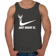 PRINTFASHION just shoot it - Férfi atléta - Sötétszürke