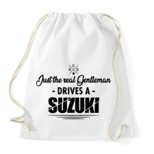 PRINTFASHION Just the real Gentleman - Suzuki - Sportzsák, Tornazsák - Fehér tornazsák