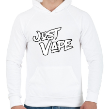 PRINTFASHION Just Vape - Férfi kapucnis pulóver - Fehér férfi pulóver, kardigán