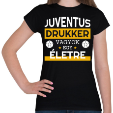 PRINTFASHION Juventus drukker - Női póló - Fekete