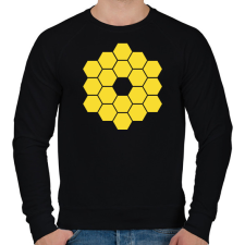 PRINTFASHION JWST James Webb Space Telescope - Férfi pulóver - Fekete férfi pulóver, kardigán