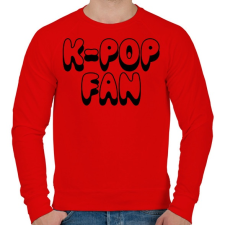 PRINTFASHION K-POP rajongó - Férfi pulóver - Piros férfi pulóver, kardigán