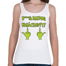 PRINTFASHION K**va boldog karácsonyt Grincs - Női atléta - Fehér női trikó