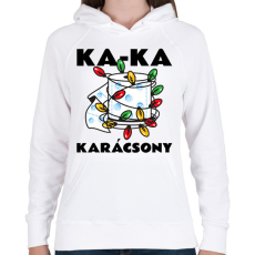 PRINTFASHION KA-KA KARÁCSONY - Női kapucnis pulóver - Fehér