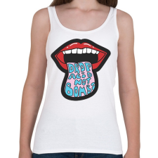 PRINTFASHION Kábszit dobj, ne bombát - Női atléta - Fehér női trikó