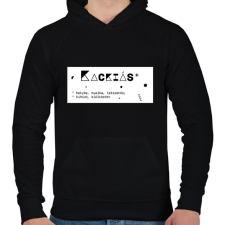 PRINTFASHION Kackiás - Férfi kapucnis pulóver - Fekete női pulóver, kardigán