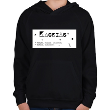 PRINTFASHION Kackiás - Gyerek kapucnis pulóver - Fekete gyerek pulóver, kardigán