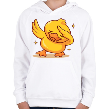 PRINTFASHION kacsa - Gyerek kapucnis pulóver - Fehér gyerek pulóver, kardigán